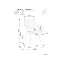 Стул SIGNAL SERVIO Velvet Bluvel 40 темно-бежевый/черный, поворотный